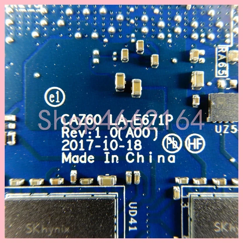 Ddr4 8Gb - LA-E671P مع i5-8250U i7-8550U وحدة المعالجة